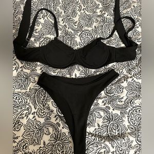 Brand new black thong bikini